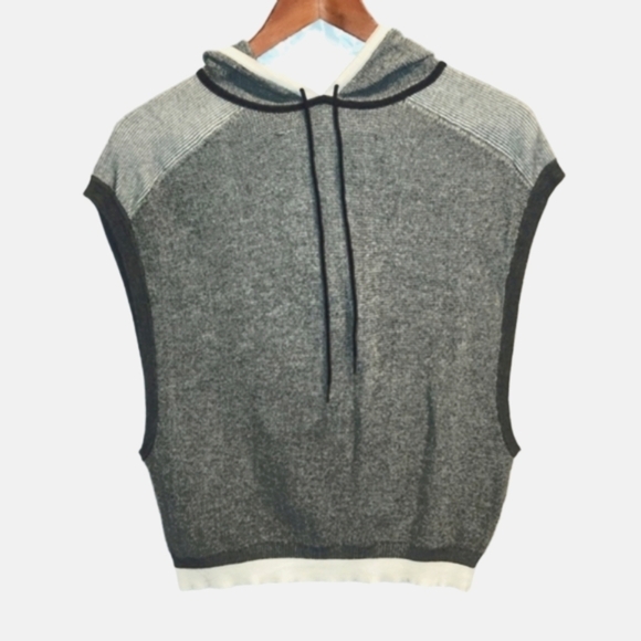 Rag & Bone jean sleeveless hoodie sz S oversized - Picture 2 of 10